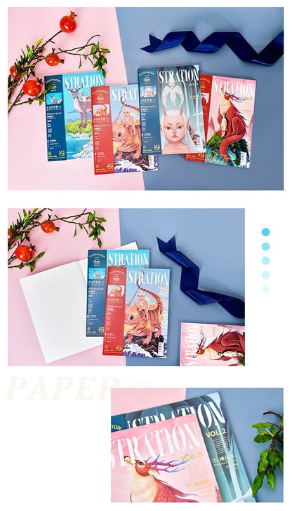 Fashion Notebook with Magazine Style Cover - B5 80 Pages with Lines - Hone Deco Magazine Journal Planner Calendar - Craft DIY Stationery