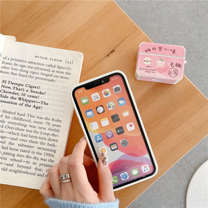 Soft jelly touch 3D pink peach silicone phone case iPhone12/11/6 6s 7 8 Plus X XR SE XS 11 mini Pro Max
