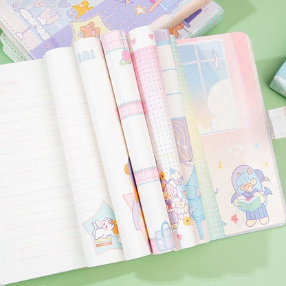 Magic Campus Journal With Bookmark - 224 Pages Soft Leather Cover Planner- A5 magnetic Buckle Notebooks  - Cute Notebooks - Bullet Journal