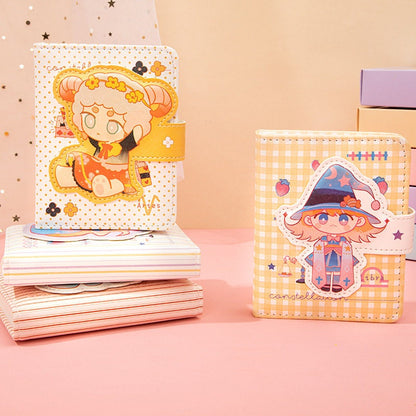 Cute Zodiac Notebook with Designed Pages-A6 224 Pages Soft Leather Cover-Constellation Star Sign Magnetic Buckle Notebooks  - Bullet Journal