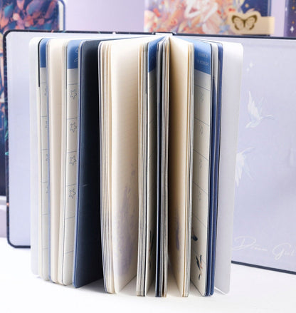 Dream Girl Notebook with Bookmark -224 Pages A5 magnetic buckle Fairy Notebooks with Soft Leather Cover - Bullet Journal DIY -Cute Planner