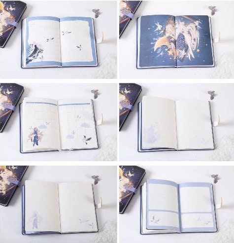 Dream Girl Notebook with Bookmark -224 Pages A5 magnetic buckle Fairy Notebooks with Soft Leather Cover - Bullet Journal DIY -Cute Planner