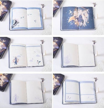 Dream Girl Notebook with Bookmark -224 Pages A5 magnetic buckle Fairy Notebooks with Soft Leather Cover - Bullet Journal DIY -Cute Planner