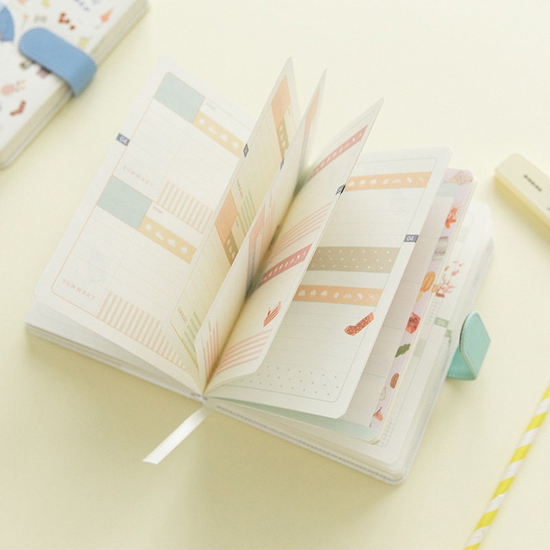 Eternal Summer Journal - 224 Pages Soft Leather Cover Planner- A5 magnetic buckle notebooks  - Bullet Journal with lines or dots