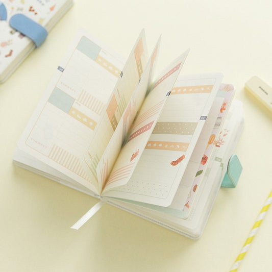 Eternal Summer Journal - 224 Pages Soft Leather Cover Planner- A5 magnetic buckle notebooks  - Bullet Journal with lines or dots