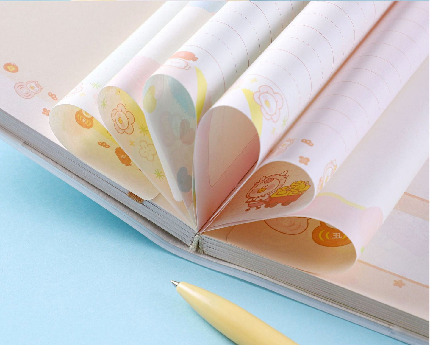 Soya Duck Notebook - 224 Pages Soft Leather Cover Planner- A5 magnetic buckle Notebooks  - Bullet Journal with lines or dots- Cute Notebook