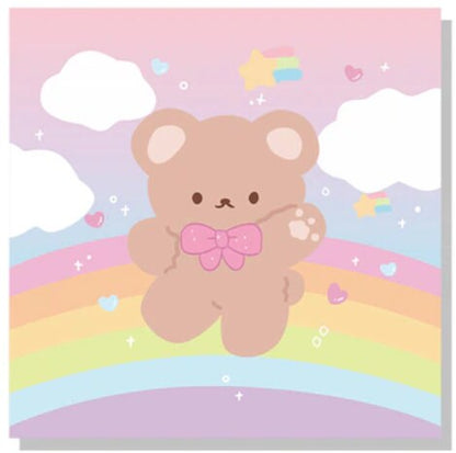 Cute Cartoon bear daily life Memo Pad - Write Message on Notes Decorative Notepad - Note paper Memo Stationery Office Supplies