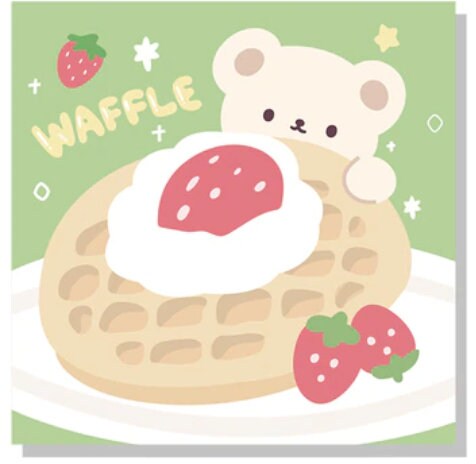 Cute Cartoon bear daily life Memo Pad - Write Message on Notes Decorative Notepad - Note paper Memo Stationery Office Supplies