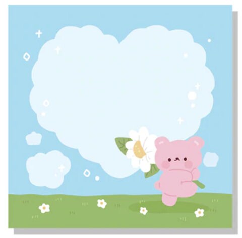 Cute Cartoon bear daily life Memo Pad - Write Message on Notes Decorative Notepad - Note paper Memo Stationery Office Supplies