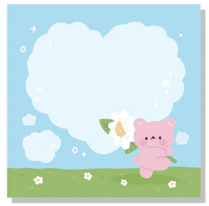 Cute Cartoon bear daily life Memo Pad - Write Message on Notes Decorative Notepad - Note paper Memo Stationery Office Supplies