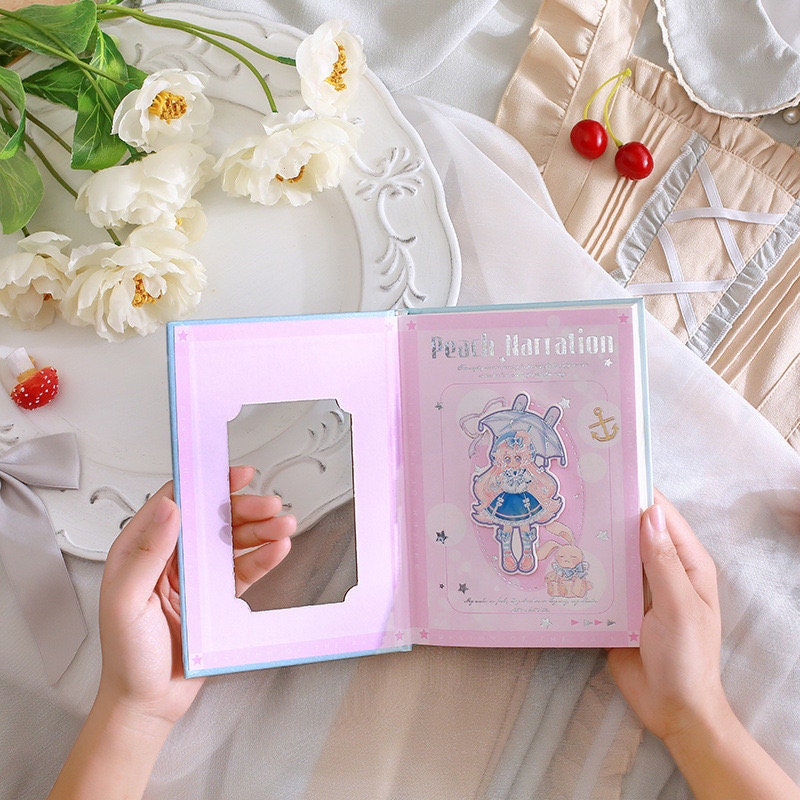 Peach Narration Notebook with Bookmark -196 Pages A5 magnetic buckle Notebooks with hard Cover - Bullet Journal DIY -Cute Planner