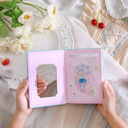 Peach Narration Notebook with Bookmark -196 Pages A5 magnetic buckle Notebooks with hard Cover - Bullet Journal DIY -Cute Planner