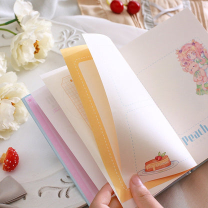 Peach Narration Notebook with Bookmark -196 Pages A5 magnetic buckle Notebooks with hard Cover - Bullet Journal DIY -Cute Planner