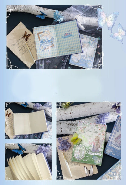 Butterfly Mystery Notebook with Bookmark and 3D Page -196 Pages A5 magnetic buckle Notebooks with hard Cover - Bullet Journal DIY