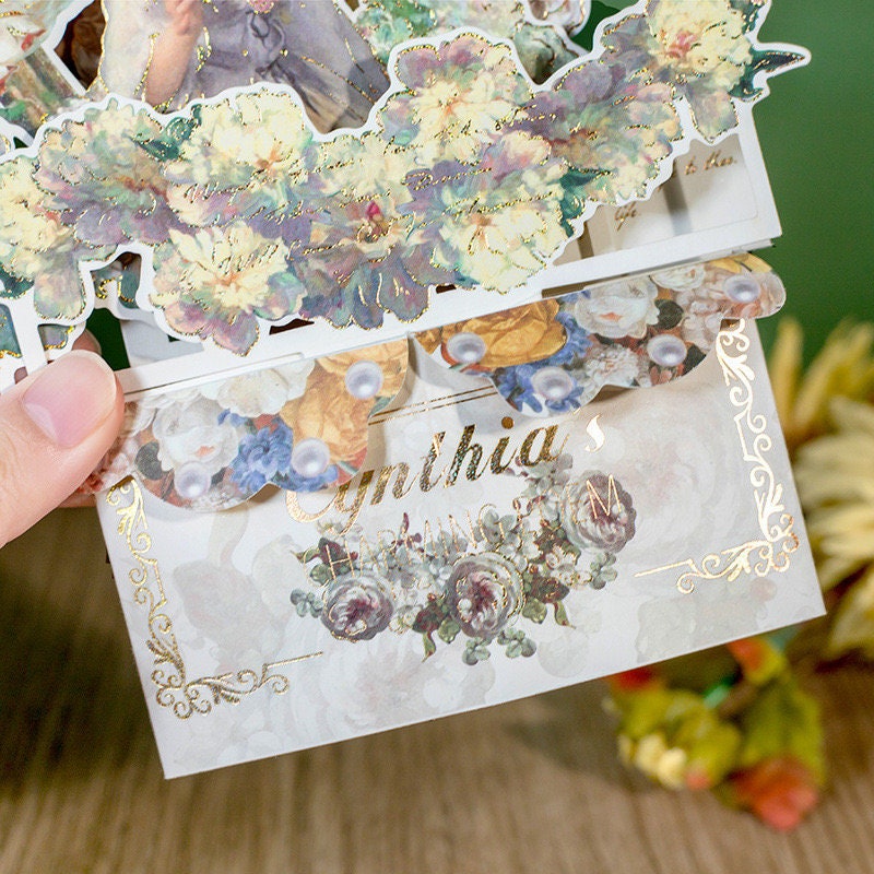 Aesthetic Oil painting Gift Card -  Pop Up Card -Greeting Cards, Card for Mum, Card for Wife, Valentine's day Anniversary Card