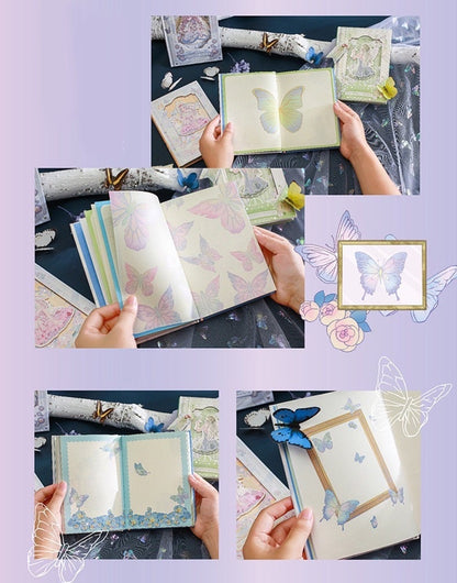 Butterfly Manor Notebook with Bookmark -196 Pages A5 Notebooks with hard Cover - Bullet Journal DIY