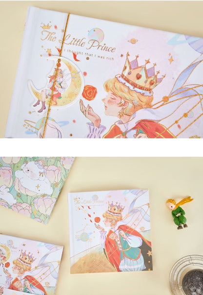 Prince and Waltz Notebook with Bookmark - Square 160 Pages Notebooks with hard Cover - Colorful Designed Pages -Bullet Journal DIY Planner