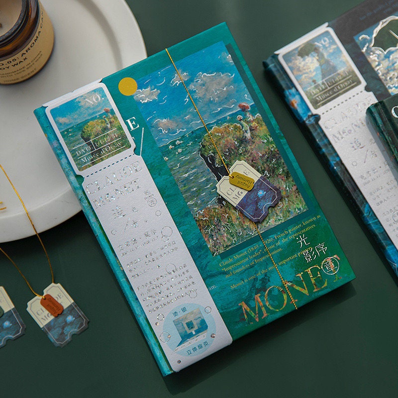 Light and Shadow Prologue Notebook with Bookmark and 3D Page -196 Pages A5 magnetic buckle Notebooks with hard Cover - Bullet Journal DIY