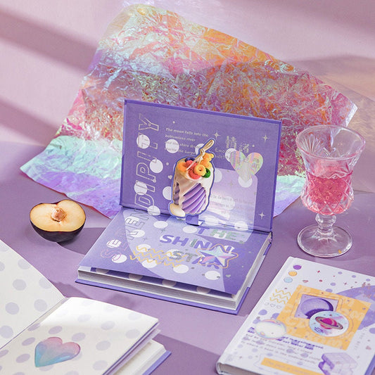 Emotional Palette Notebook with Bookmark and 3D Page -196 Pages A5 Notebooks with hard Cover - Bullet Journal DIY