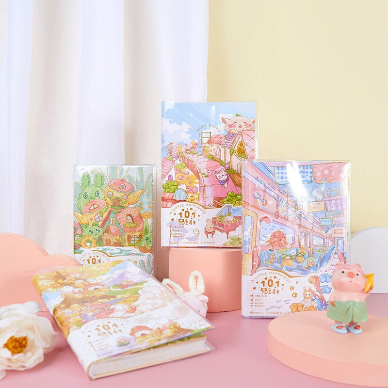 Elf's Adventure Journal with Crystal Transparent Cover - 192 Pages A5 Diary Cute Notebooks - Bullet Journal DIY Planner