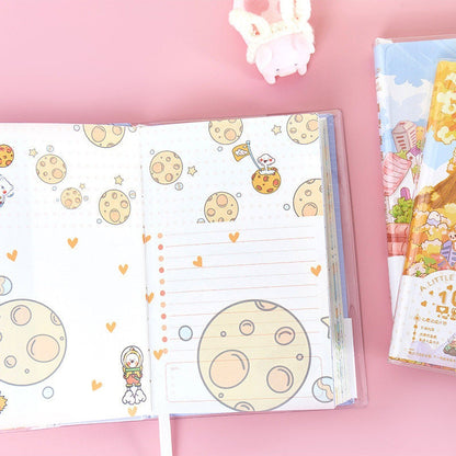 Elf's Adventure Journal with Crystal Transparent Cover - 192 Pages A5 Diary Cute Notebooks - Bullet Journal DIY Planner