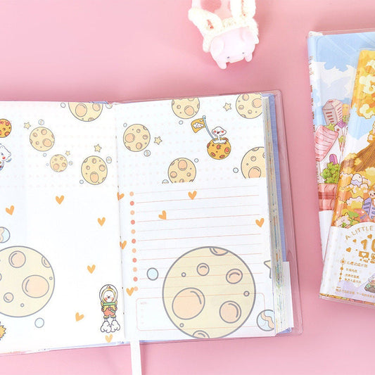 Elf's Adventure Journal with Crystal Transparent Cover - 192 Pages A5 Diary Cute Notebooks - Bullet Journal DIY Planner