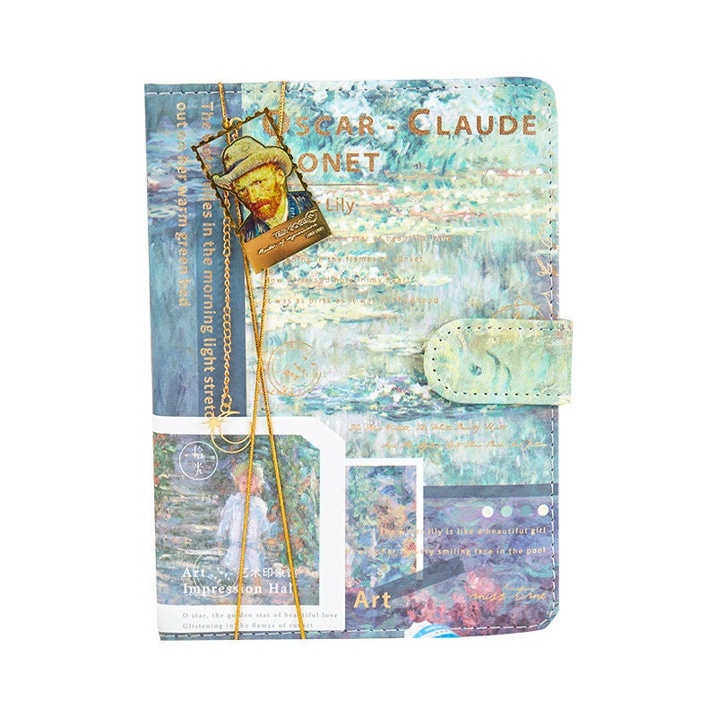 Art Impression Hall Notebook with Bookmark and 3D Page -224 Pages A5 magnetic buckle Fairy Soft Leather Cover - Bullet Journal DIY Planner