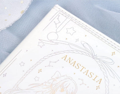 Anime Girl Journal - Soft Leather Cover Planner- 216 Pages A5 magnetic buckle notebooks - Bullet Journal with lines or dots-Notebook