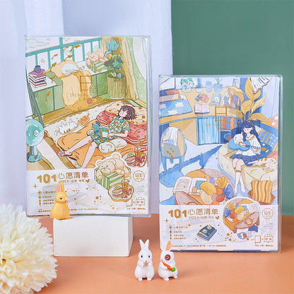 Summer Day Journal with Crystal Transparent Cover - 192 Pages A5 Diary Cute Notebooks - Bullet Journal DIY Planner