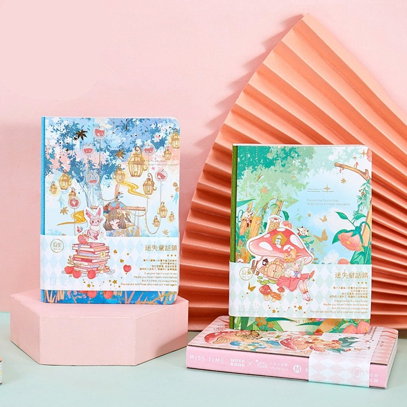 Once Upon a Time Journal with Cute Designed Pages - 224 Pages Hard Cover - A6 Pocket notebooks - Bullet Journal - DIY Stationery