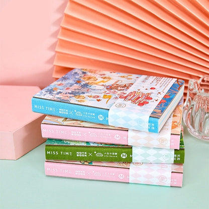 Once Upon a Time Journal with Cute Designed Pages - 224 Pages Hard Cover - A6 Pocket notebooks - Bullet Journal - DIY Stationery