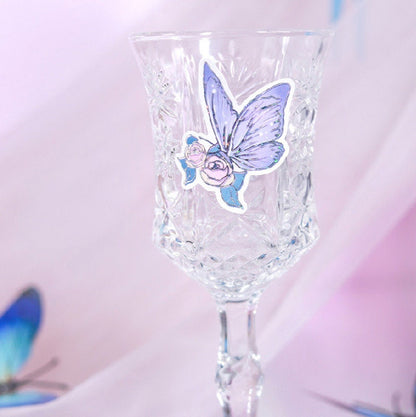 28 Cute Gold Foil Stickers Set with 7 Different Designs- Butterfly Manor Stickers for Planner, Bullet Journal, Decoration, Craft DIY