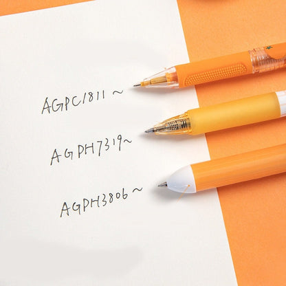 Lucky Orange Black Ink Gel Pen 0.5mm Micro Point - One Pen in a Pack- Kawaii Cute Gel Pen - Office Pen - Student Stationery Office Supplier