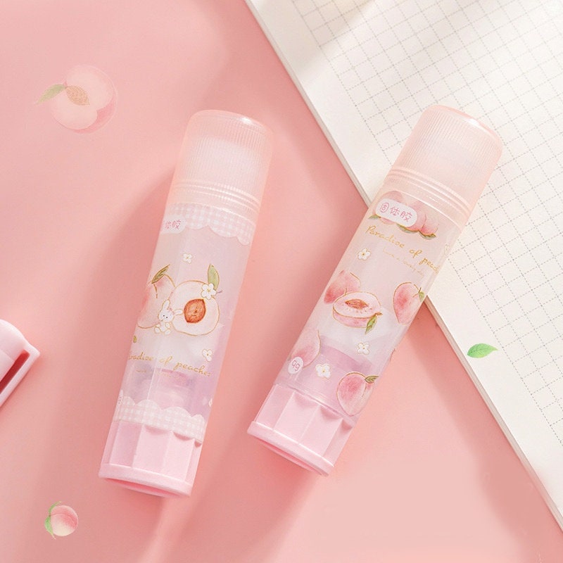 Peach Paper Glue Stick, Scented Glue Stick, Cute Glue Stick, Peach Scent Glue Stick, School, Office, Craft Supplies, 1 pc
