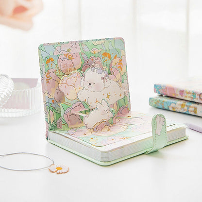 The Waltz of Mori Notebook with Daisy Metal Bookmark -224 Pages A5 magnetic buckle Fairy Soft Leather Cover - Bullet Journal DIY Planner
