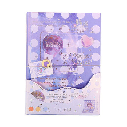 Emotional Palette Notebook with Bookmark and 3D Page -196 Pages A5 Notebooks with hard Cover - Bullet Journal DIY