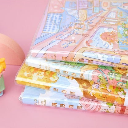 Elf's Adventure Journal with Crystal Transparent Cover - 192 Pages A5 Diary Cute Notebooks - Bullet Journal DIY Planner