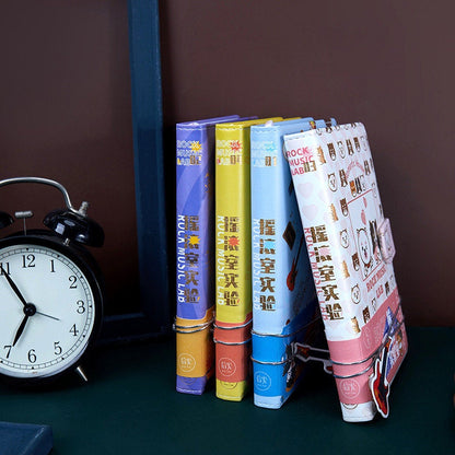 Rock Music Lab Notebook with Bookmark and 3D Page -224 Pages A5 magnetic buckle Fairy Soft Leather Cover - Bullet Journal DIY Planner