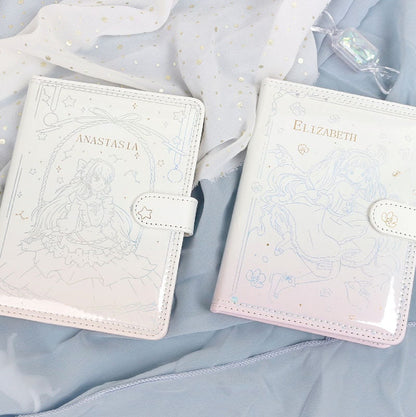 Anime Girl Journal - Soft Leather Cover Planner- 216 Pages A5 magnetic buckle notebooks - Bullet Journal with lines or dots-Notebook