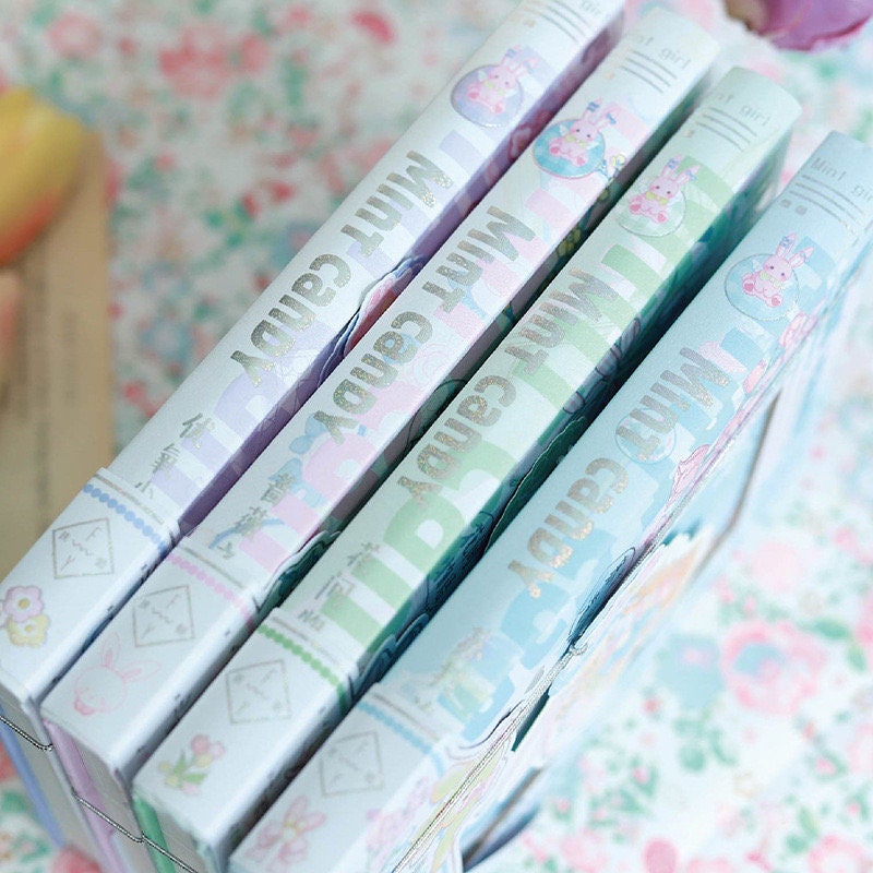 Mint Candy Notebook with Bookmark -196 Pages A5 Magnetic Buckle Notebooks with hard Cover - Fashion Cute Girl Fairy Tale Bullet Journal DIY