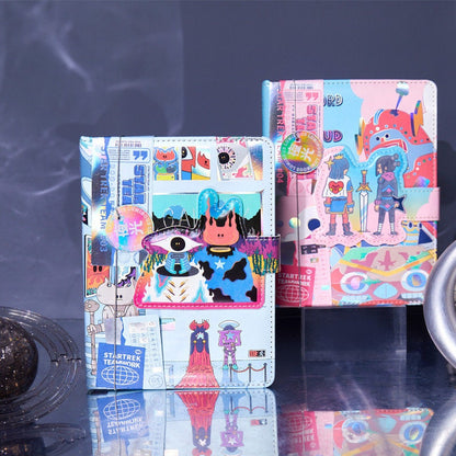 Star Trek Team Notebook with Bookmark and 3D Page -224 Pages A5 magnetic Buckle Soft Leather Cover - Space Bullet Journal