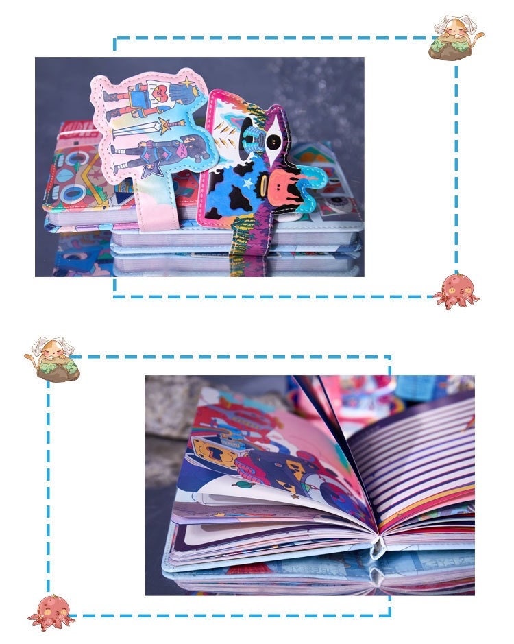 Star Trek Team Notebook with Bookmark and 3D Page -224 Pages A5 magnetic Buckle Soft Leather Cover - Space Bullet Journal