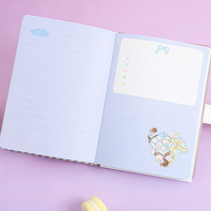 Ice Cream Van Journal with Designed Buckle - Soft Leather Cover Planner- 224 Pages A5 magnetic Buckle Notebooks - Bullet Journal