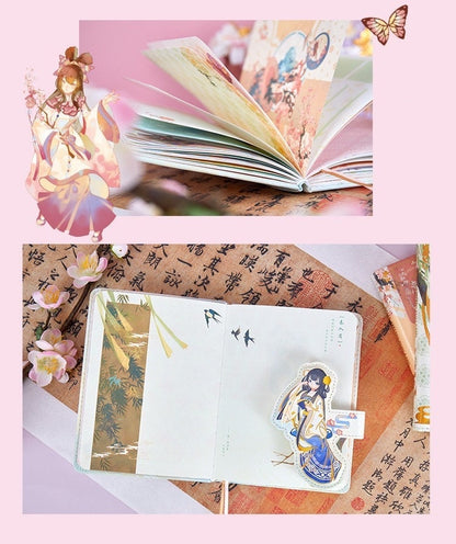 Butterfly Beauty Journal with Metal Bookmark and 3D Page - 224 Pages Soft Leather Cover - A5 magnetic buckle notebooks  - Bullet Journal