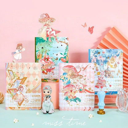 Once Upon a Time Journal with Cute Designed Pages - 224 Pages Hard Cover - A6 Pocket notebooks - Bullet Journal - DIY Stationery