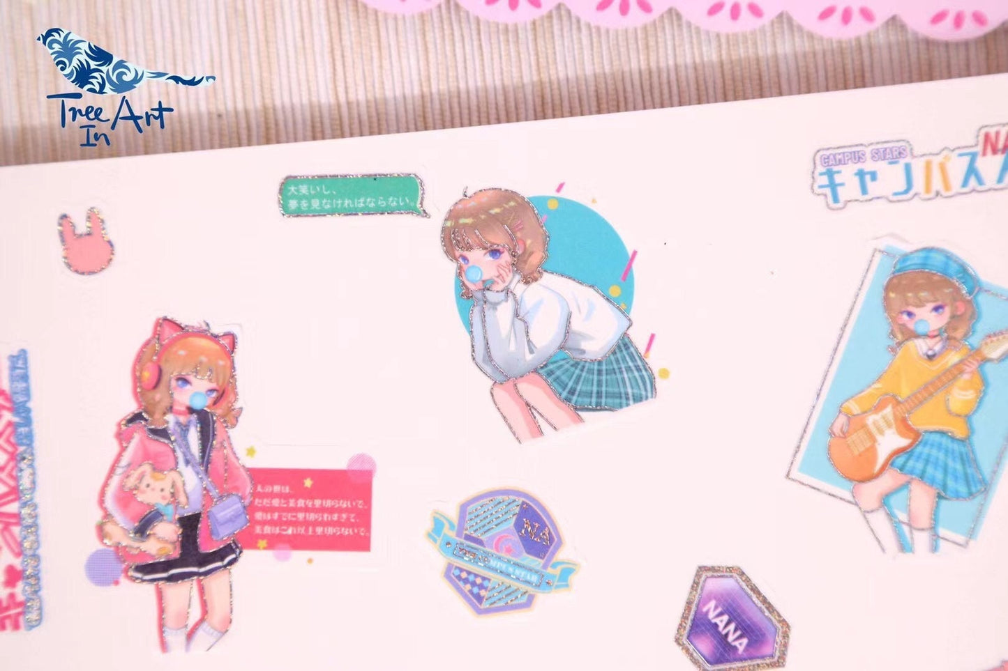 Campus Stars Stickers Set with multiple Designs - Fashion Girl Stickers for Planner, Decoration and more - Craft and DIY