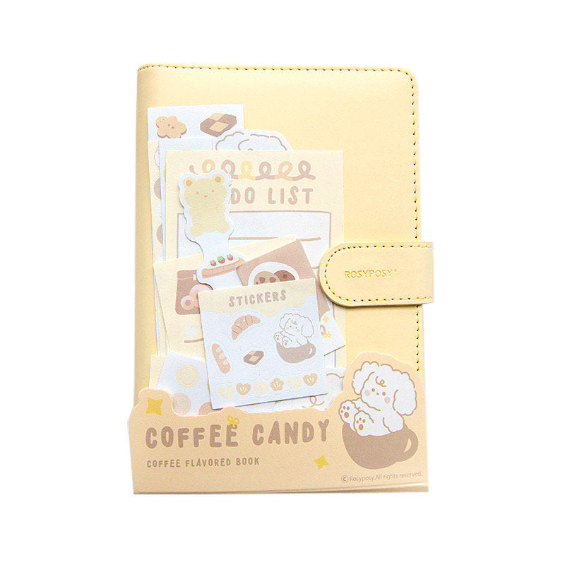 Loose Leaf Planner with Stickers - A5 160 Pages Notebook with PVC Cover  - Pocket Buckle Notebooks  - Planner with Colorful Page
